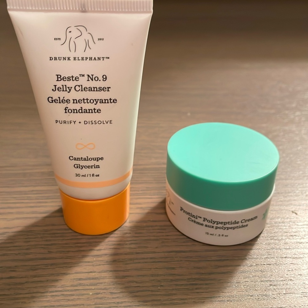 New Drunk Elephant Protini Polypeptide Cream 15ml&Beste No.9 Jelly cleanser 30ml